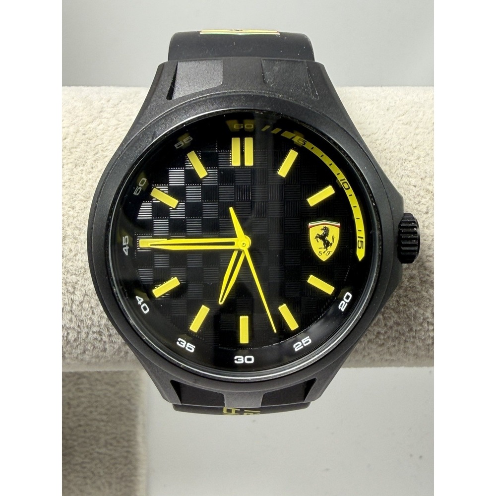 Scuderia Ferrari SF011470209 New Battery Mens Watch 45MM 8.5" Silicone Band